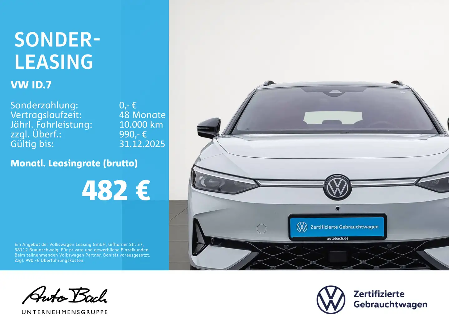 Volkswagen ID.7 Tourer GTX Automatik Navi LED HuD ACC EPH D Weiß - 2