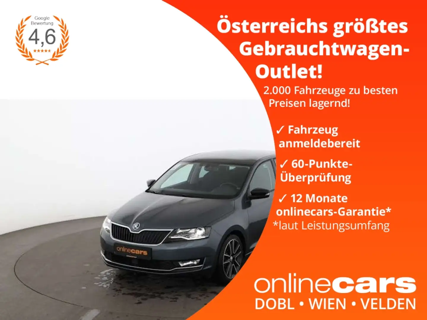 Skoda Rapid/Spaceback Rapid 1.0 TSI Sport XENON SKY R-CAM SITZHZG TEMP Grau - 1