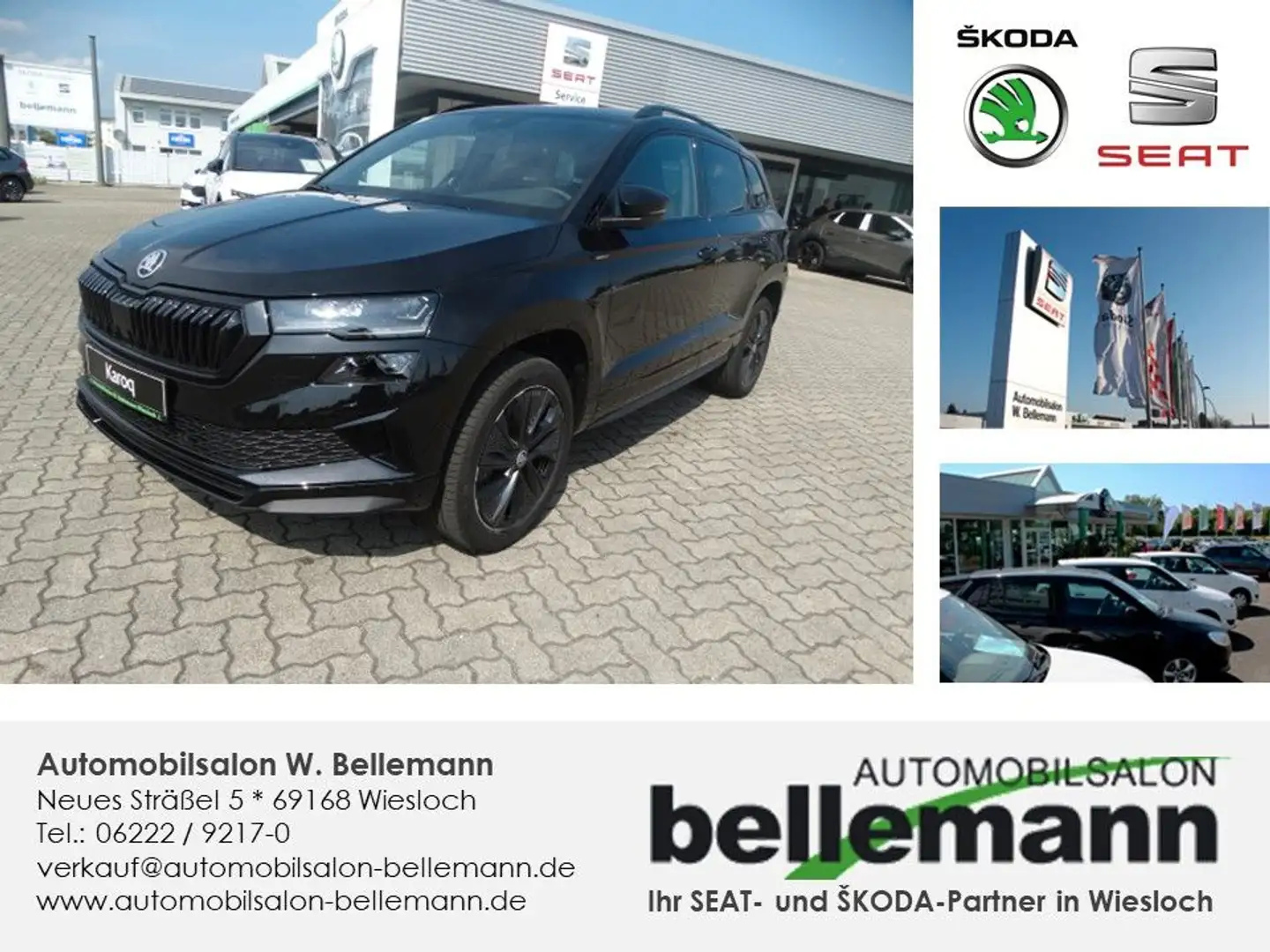 Skoda Karoq Sportline 110kW 7-Gang-DSG *Tageszulassung Schwarz - 1