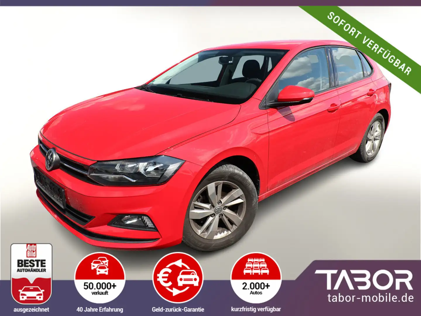 Volkswagen Polo 1.0 TSI 95 Comfortline Klima LM15Z CompC Rot - 1