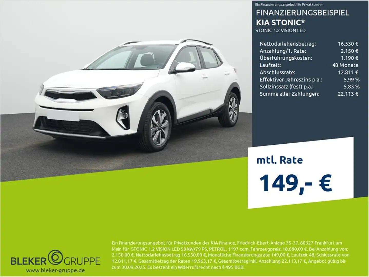Kia Stonic STONIC 1.2 VISION LED Weiß - 1