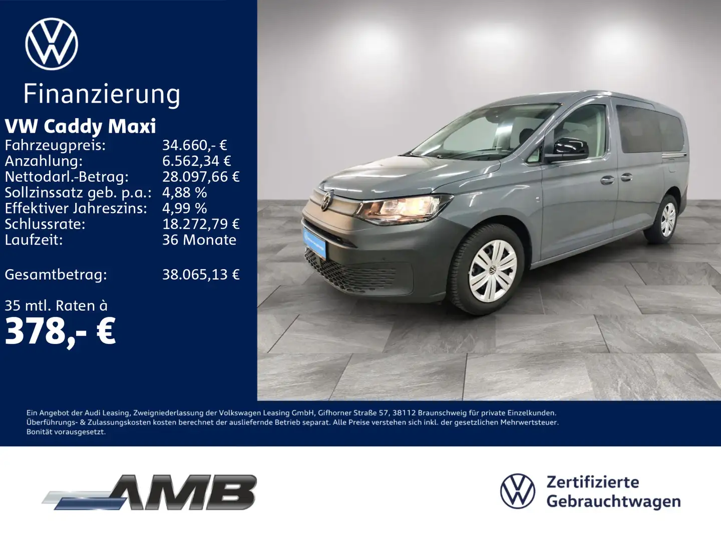 Volkswagen Caddy Kombi 2.0 TDI DSG/AHK/7Sitze/03.30Gar Gris - 1