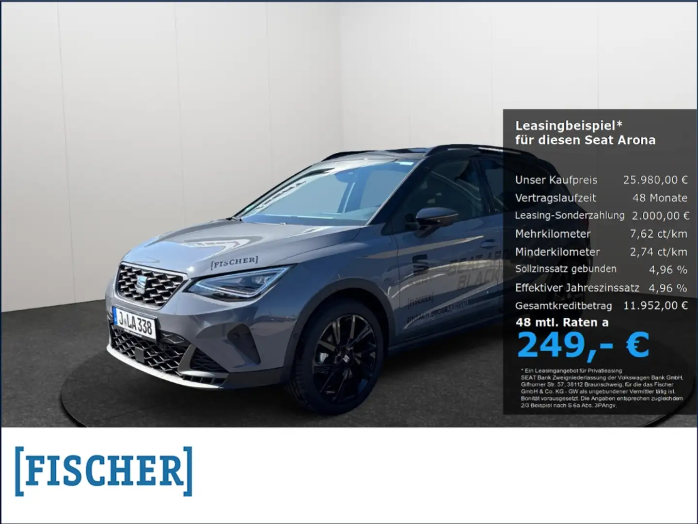 SEAT Arona 1.0TSI DSG FR Black Edition LED Navi Vorber. AHK D Grau - 1