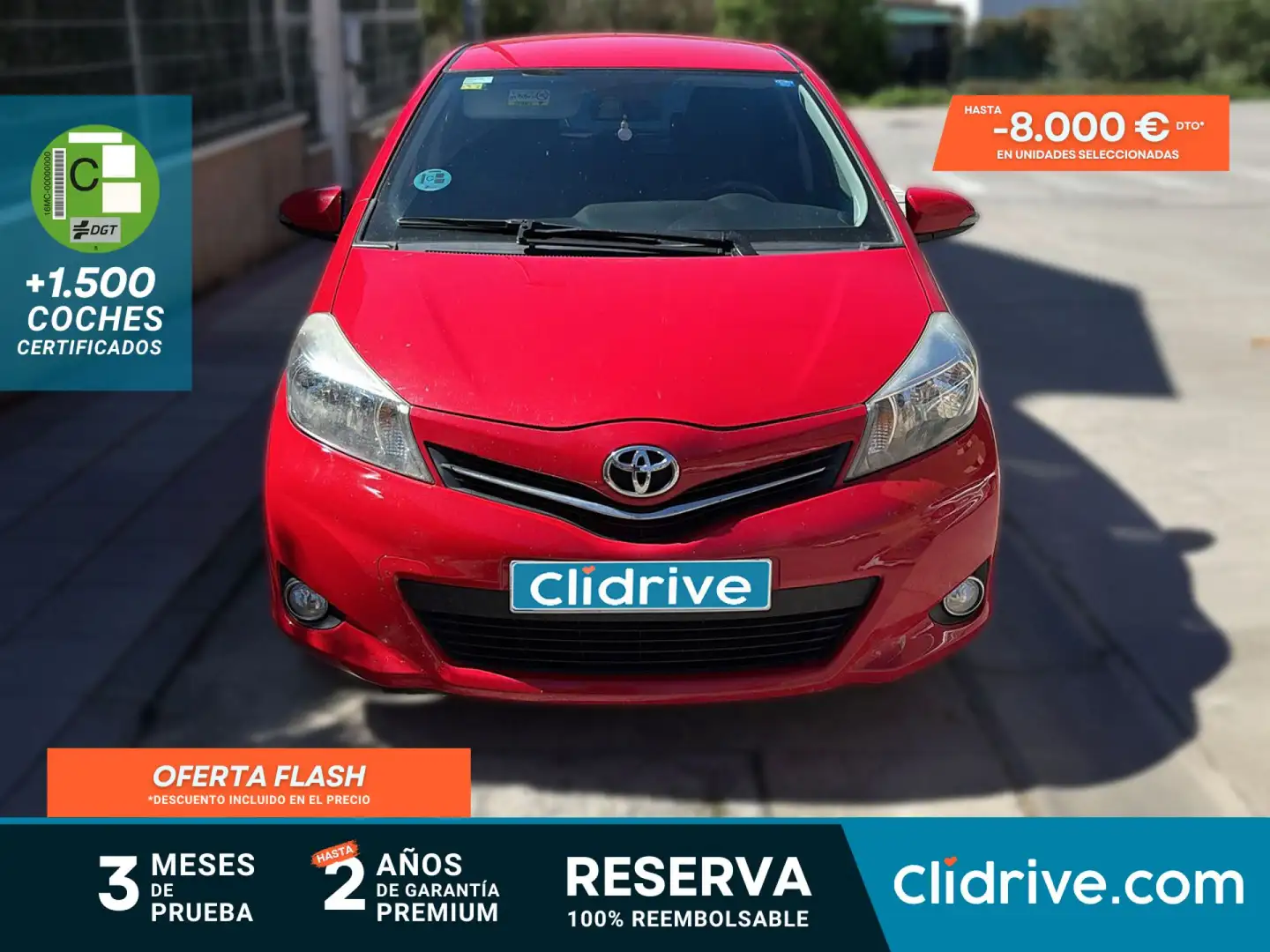 Toyota Yaris 1.0 Active Rojo - 1