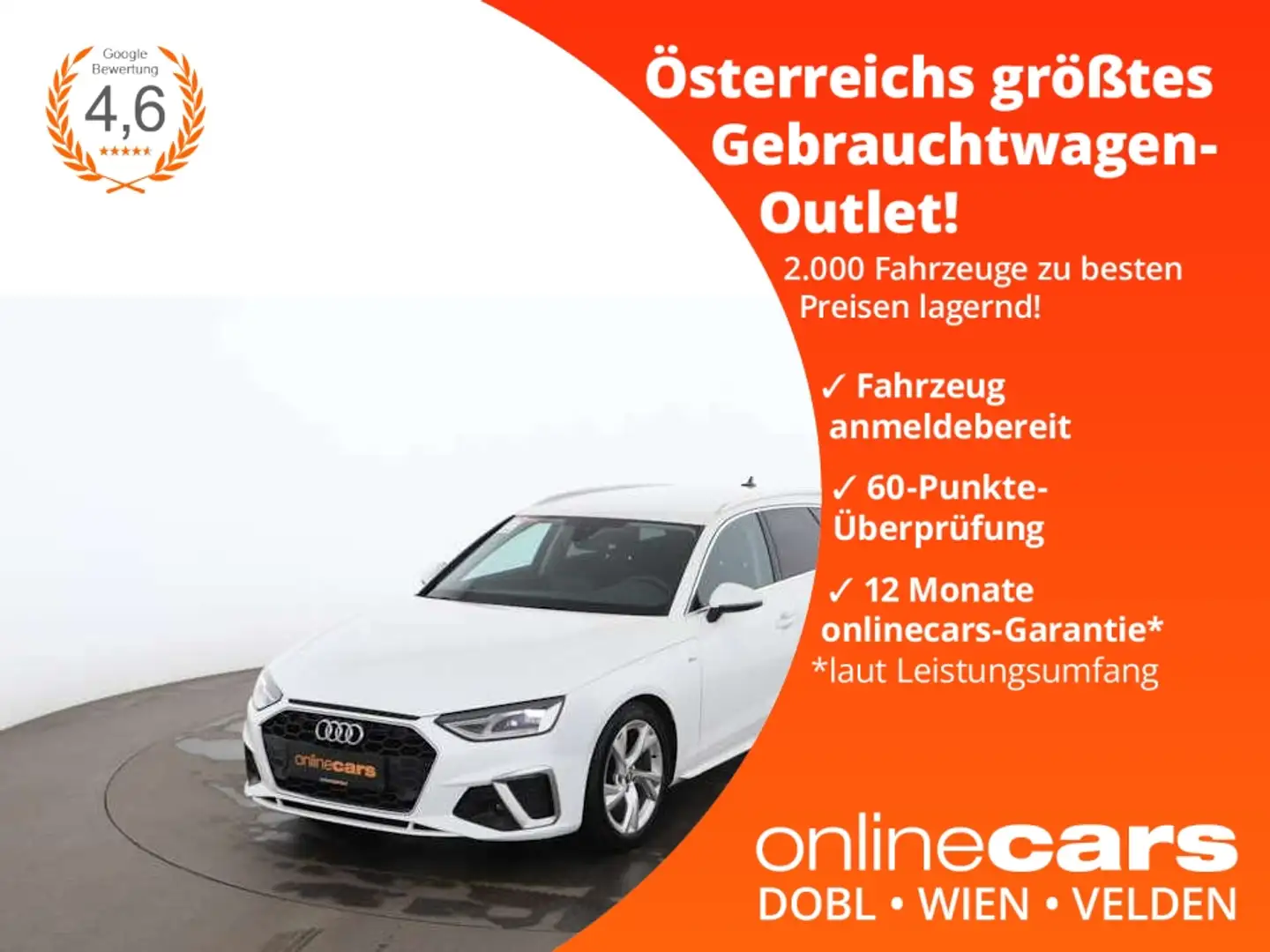 Audi A4 30 TDI Avant S-Line LED ASSIST TEMPOMAT PDC Weiß - 1