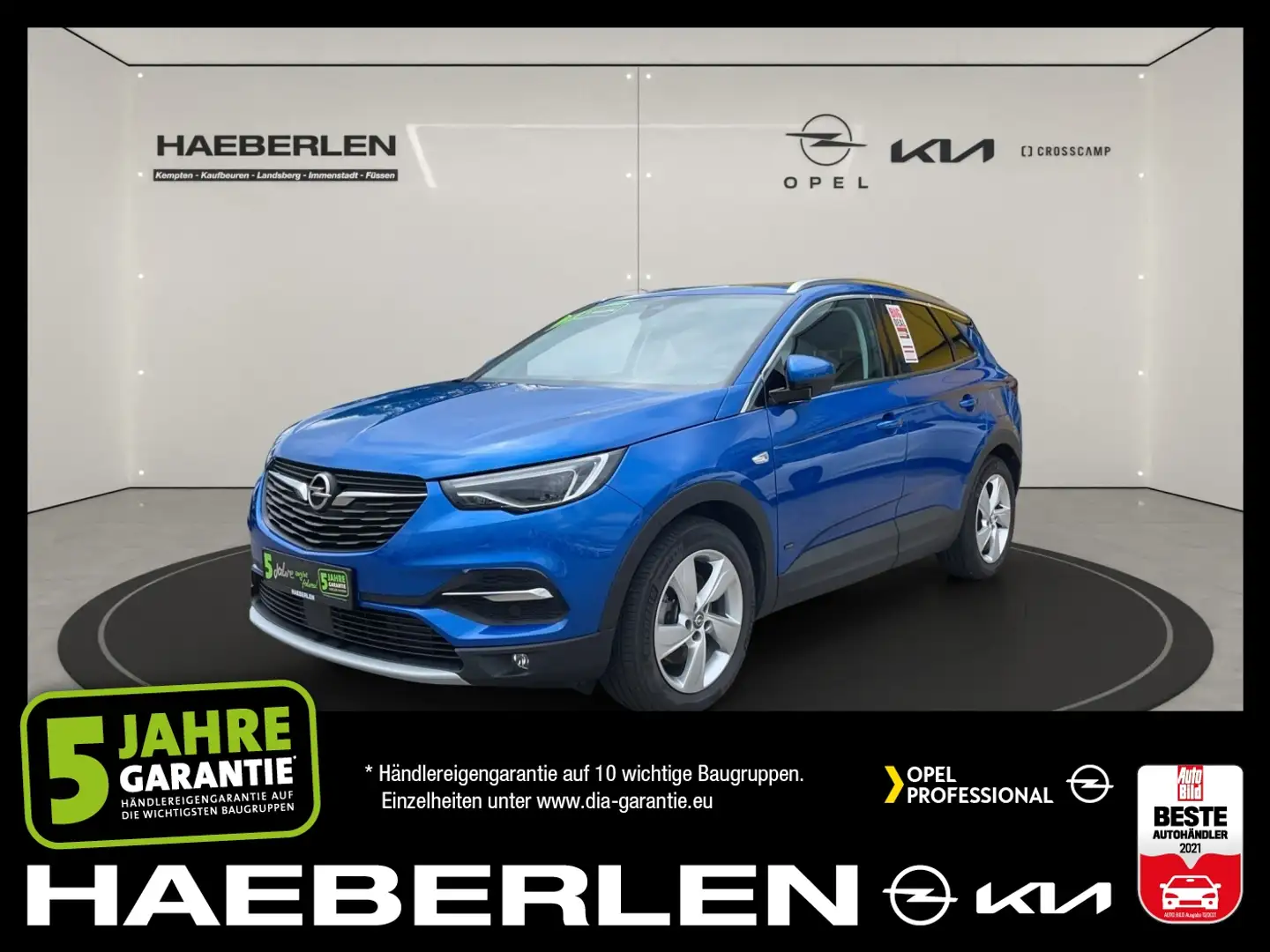 Opel Grandland 1.6 Elegance *W-Paket Kamera BI-LED* Blau - 1