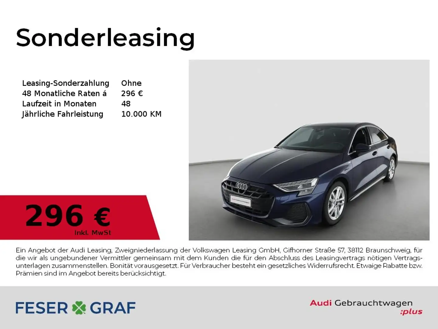 Audi A3 Lim. 30 TFSI S line Ext. ACC AHK LED Nav RüKa Blau - 1