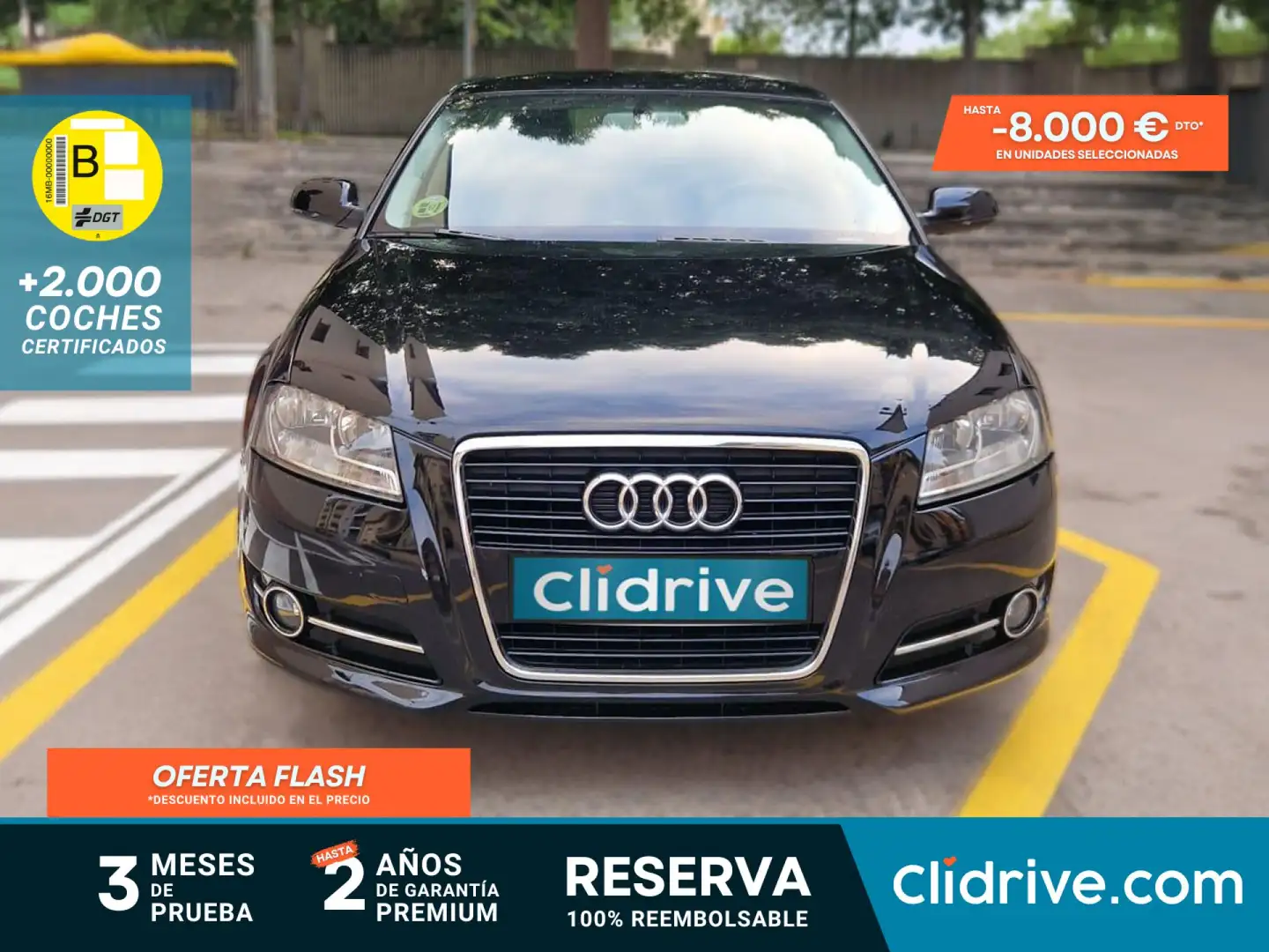 Audi A3 Sportback 1.6TDI Ambition Negro - 1
