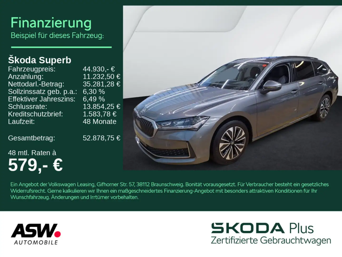 Skoda Superb Combi Selection 4x4 2.0TDI DSG Stdhzg AHK Grau - 1