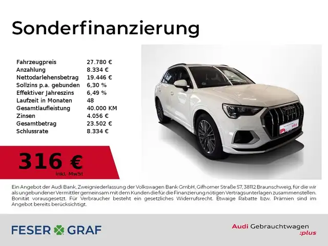 2023 Audi Q3 in White for sale