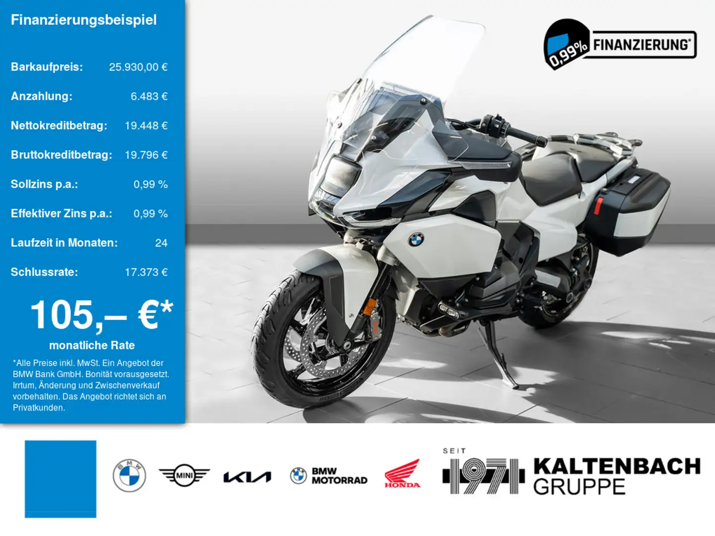 BMW R 1300 RT ASA KOMFORT-P. DYNAMIC-P. Blanco - 1