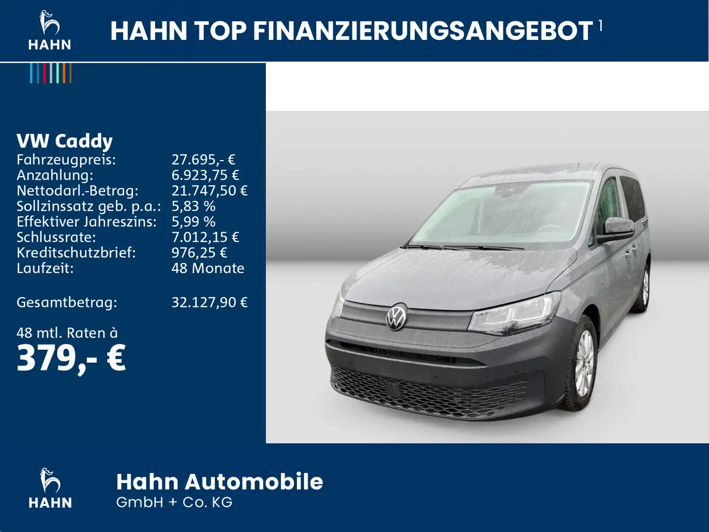 Volkswagen Caddy 2.0 TDI 75kW AHK PDC CAM Navi Spurh Klima Grau - 2