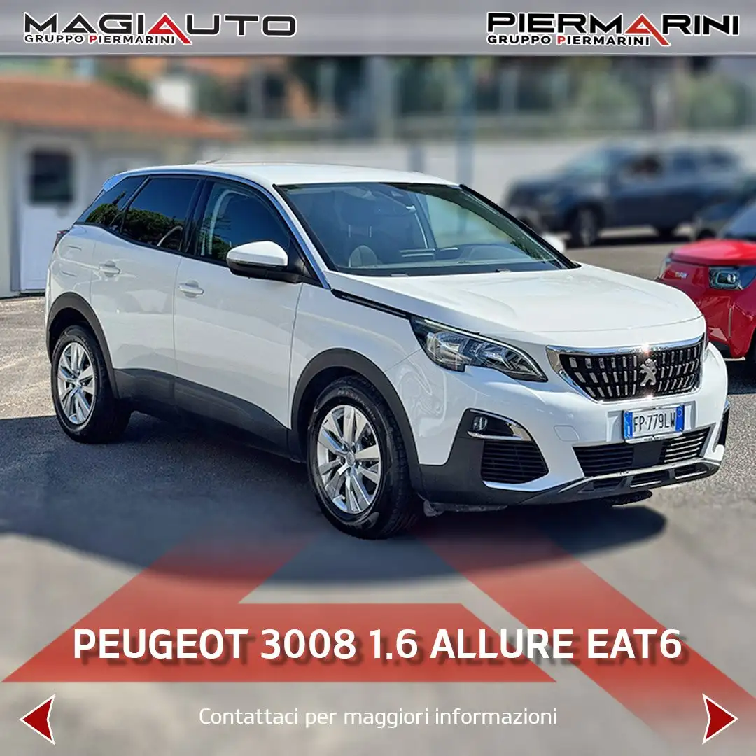 Peugeot 3008 3008 BlueHDi 120 S&S EAT6 Allure Wit - 1