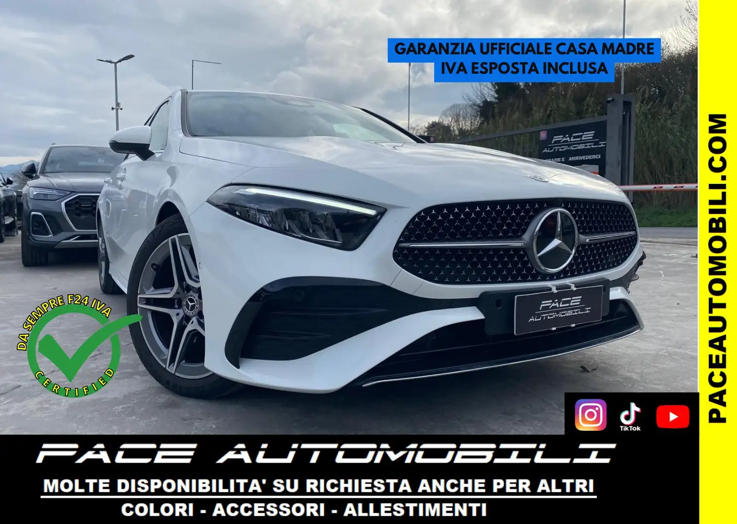 Mercedes-Benz A 200 D AMG PREMIUM NAVI 18" KAMERA 64 COLORI LED PDC Bianco - 1