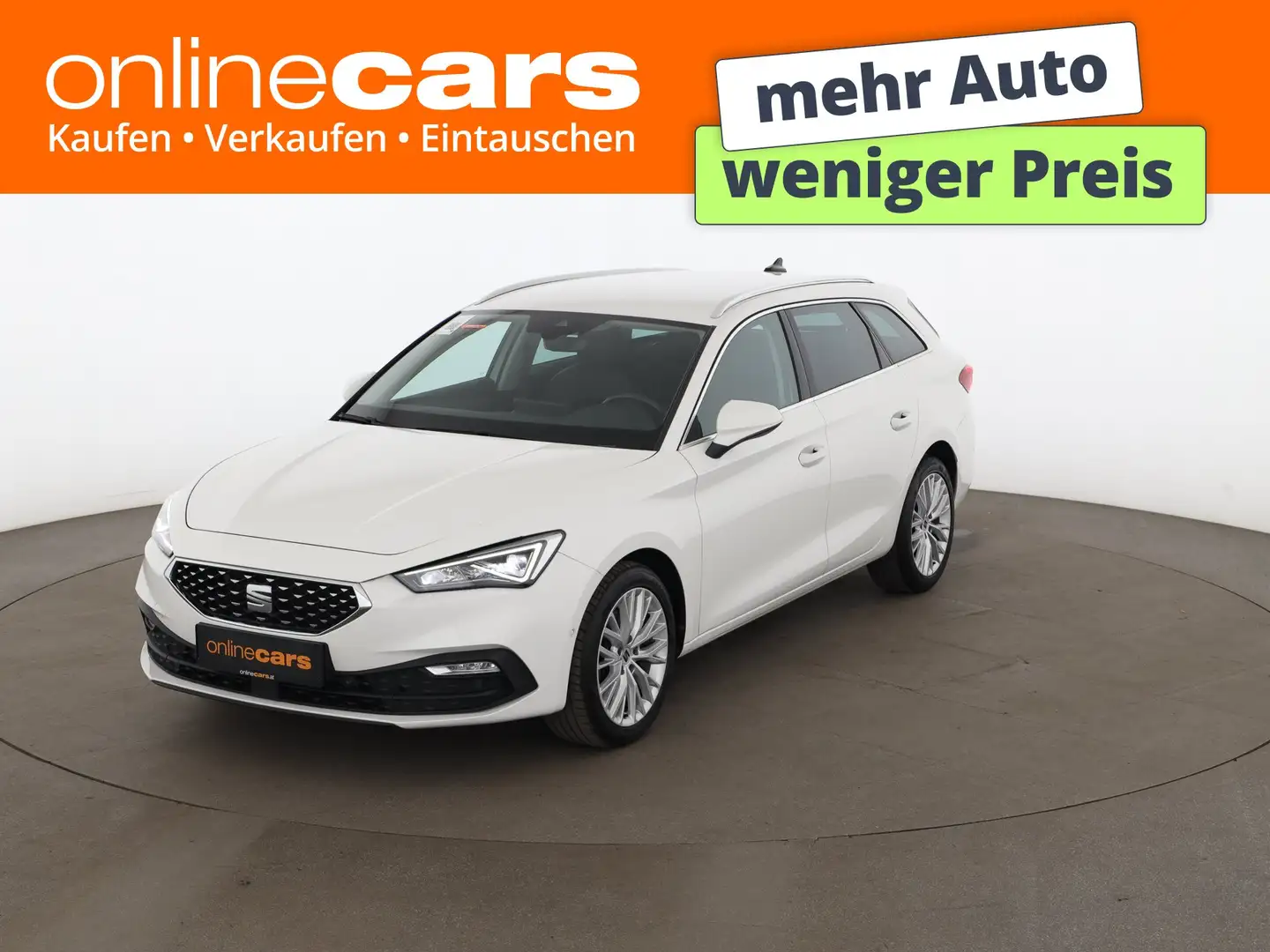 SEAT Leon ST 2.0 TDI Xcellence Aut LED RADAR R-CAM NAV Weiß - 1