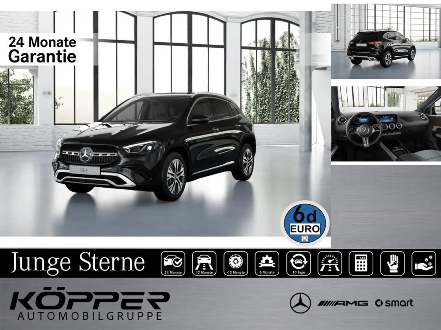 Mercedes-Benz GLA 220 d 4MATIC Edition Progressive Pano Distr. Noir - 1