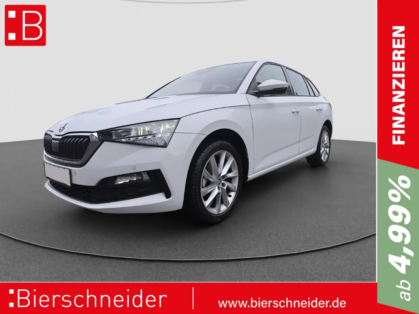 Skoda Scala 1.0 TSI DSG Style NAVI AHK VORBEREITUNG Weiß - 1