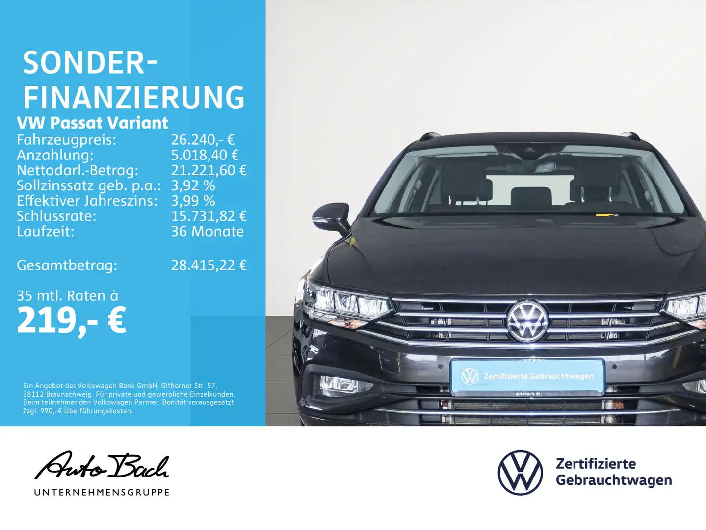 Volkswagen Passat Variant 1.5 TSI DSG Business, Standheizun Grau - 2