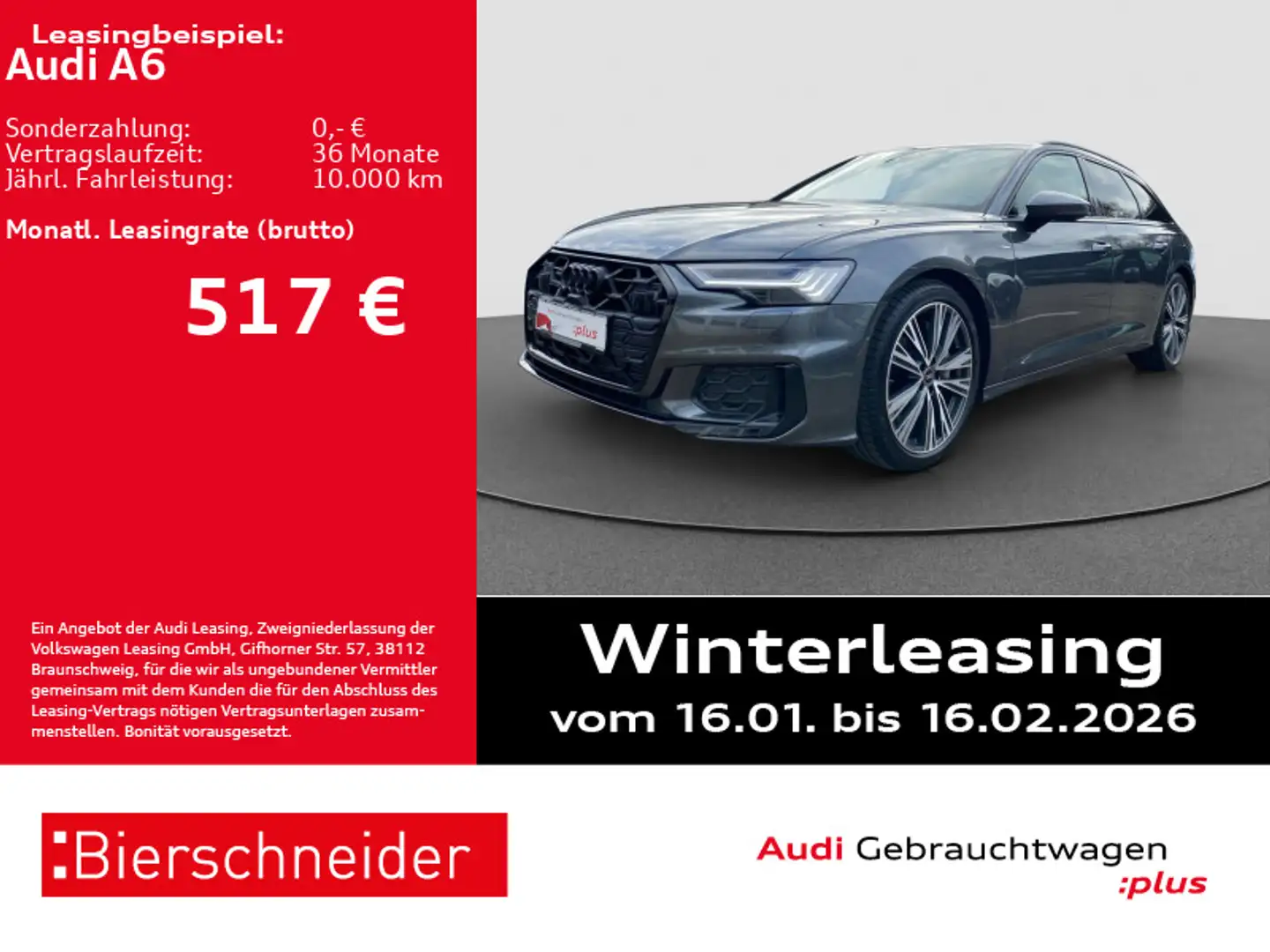 Audi A6 Av 50 TFSI e qu S-Line AHK HD-MATRIX HuD B&O Grau - 1