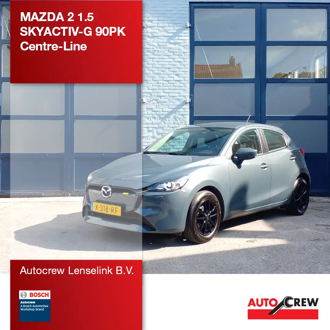 Mazda 2 1.5 SKYACTIV-G 90PK Centre-Line | Origineel NL | Grijs - 1