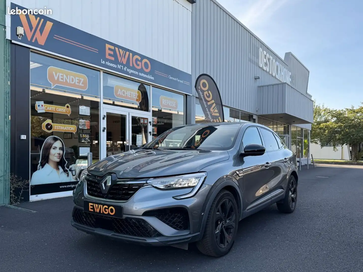 Renault Arkana 1.3 tce 160ch hybrid rs line edc bva camera 360°-ar-av carplay park assist Gris - 1