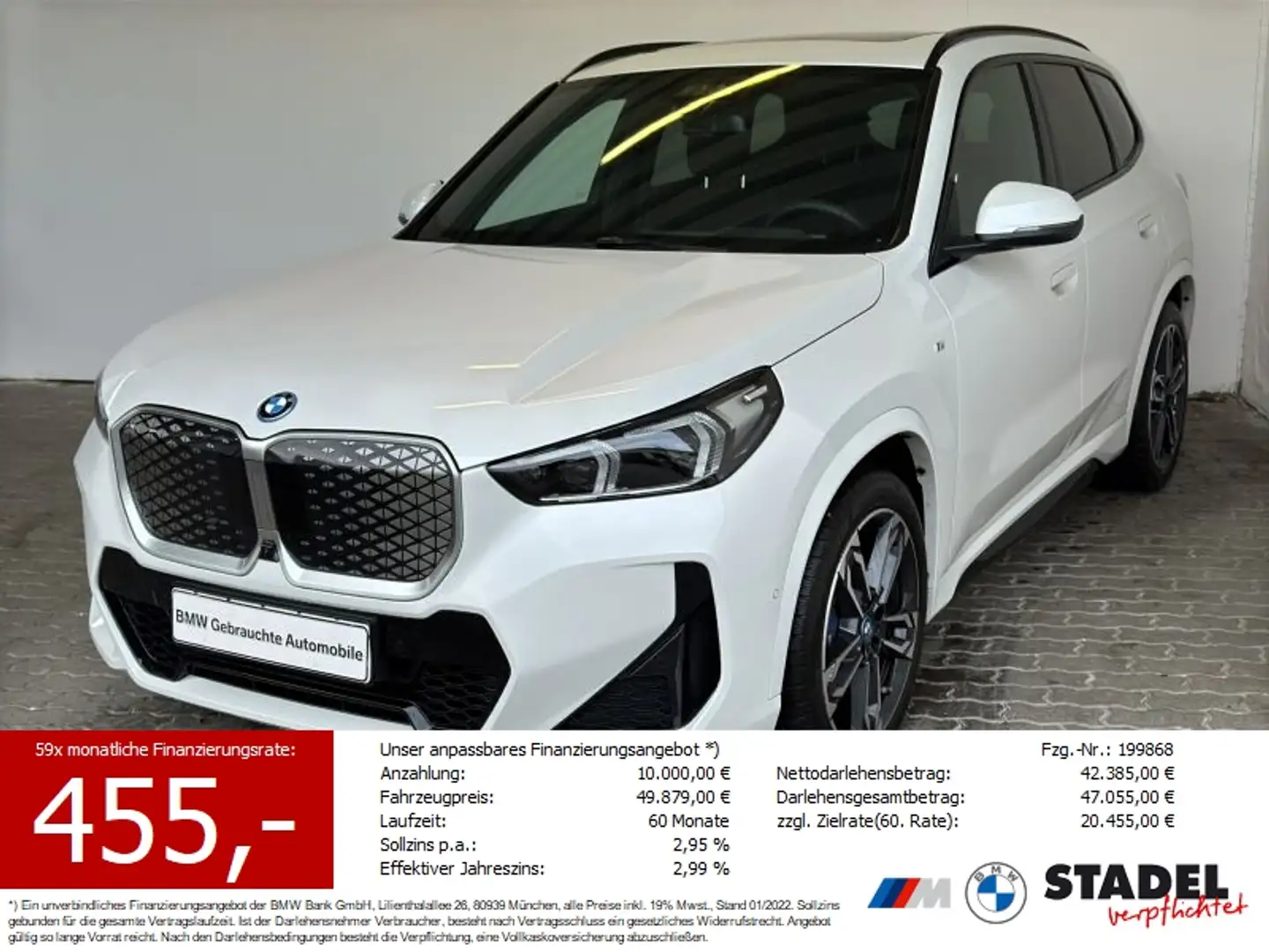 BMW iX1 eDrive20 M Sport Navi.LED.ACC.360°.HuD.Pano Weiß - 1