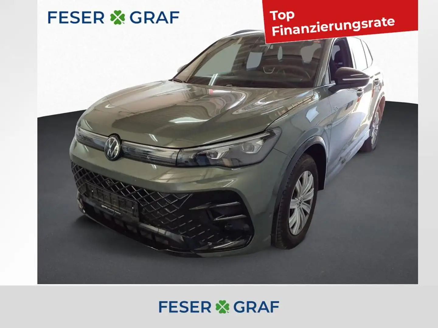 Volkswagen Tiguan 2.0 TDI R-Line 4M DSG/Matrix/ACC/DCC/AHK/HuD Grün - 1