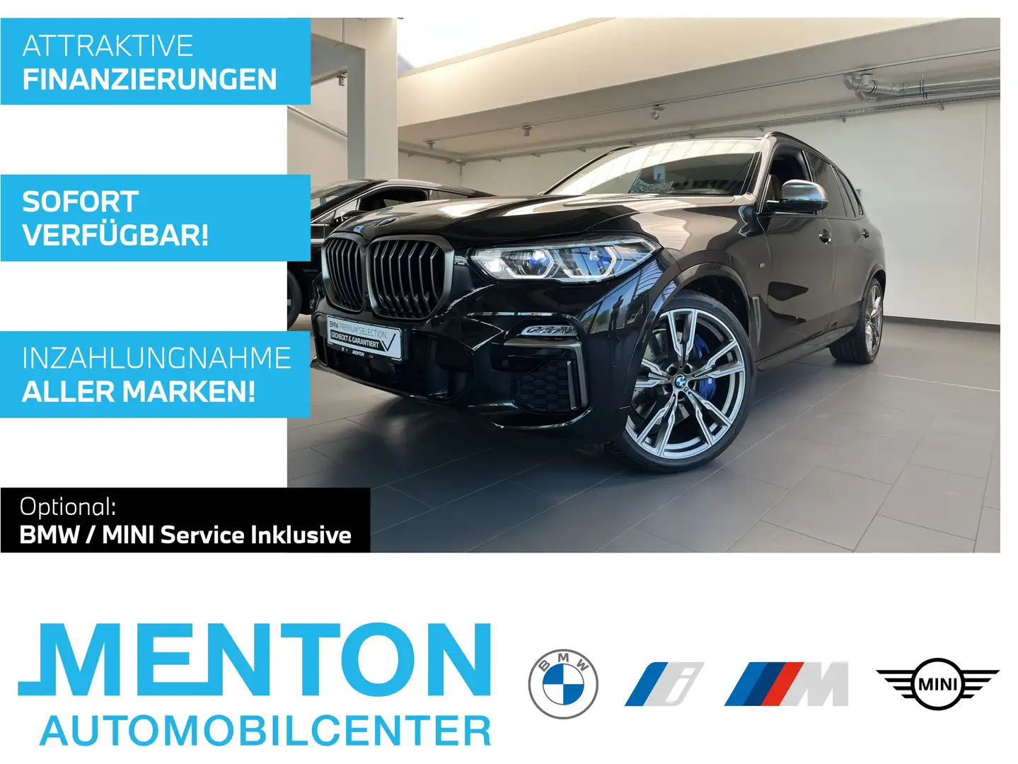 BMW X5 M 50i AHK/Panorama/Laserlicht/HuD/Kamera Noir - 1