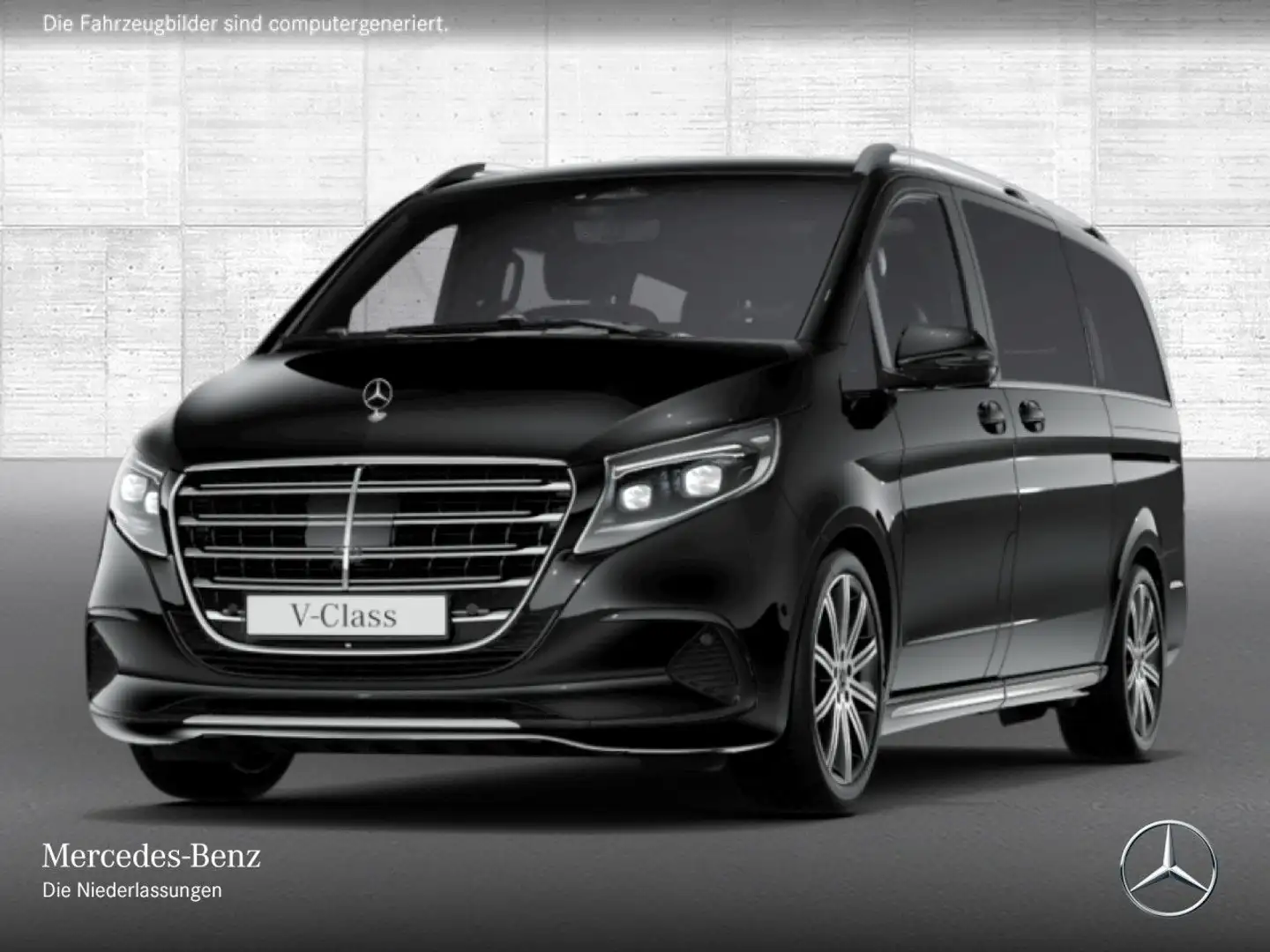 Mercedes-Benz V 300 d EXCLUSIVE+SchiebDa+9G+AHK+StandHZ+Navi+DIS Noir - 2