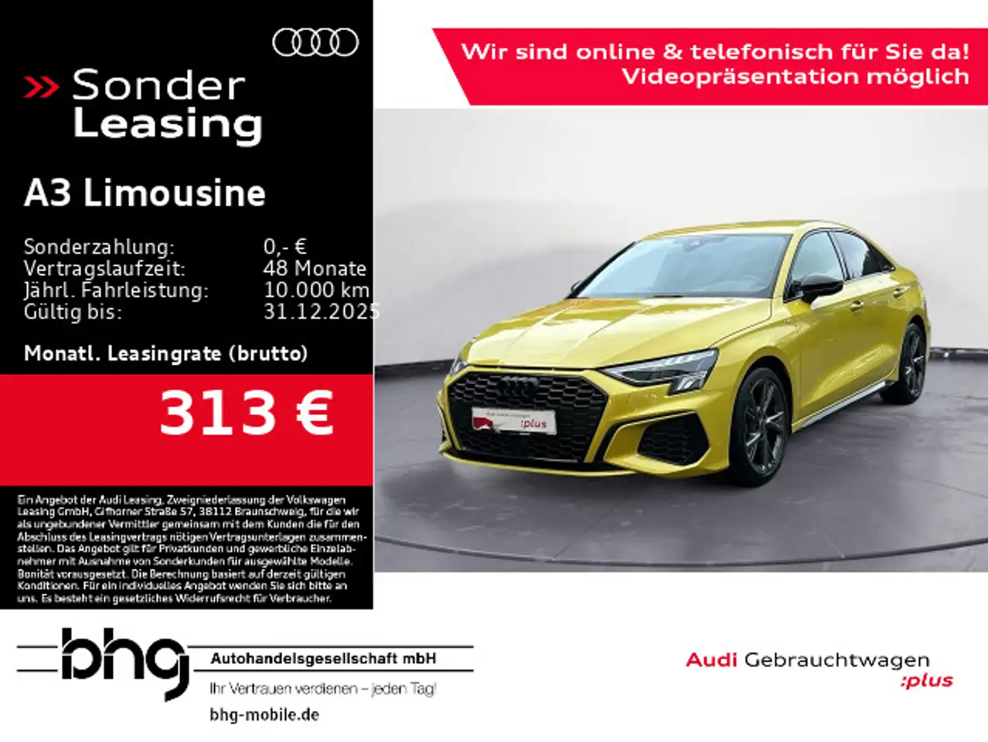 Audi A3 S-Line Navi Sitzheizung Klima Jaune - 1