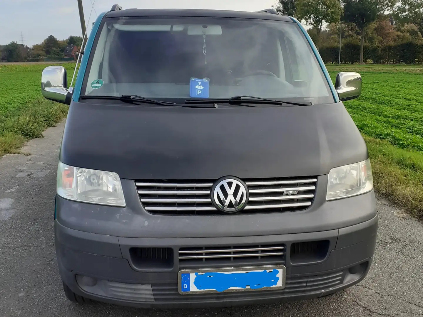 Volkswagen T5 Transporter T5 V6 lang, Autm. Klima AHK Benzin+LPG TOP Grün - 2