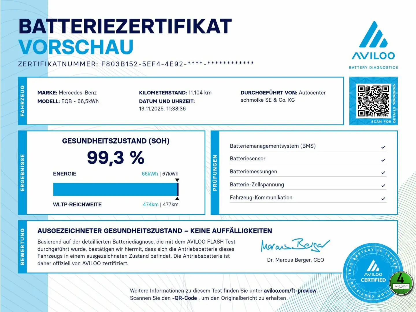 Mercedes-Benz EQB 300 EQB 300 4-M PROGRESSIVE ADVANCED*AHK*SCHWARZGLAS Blanc - 1