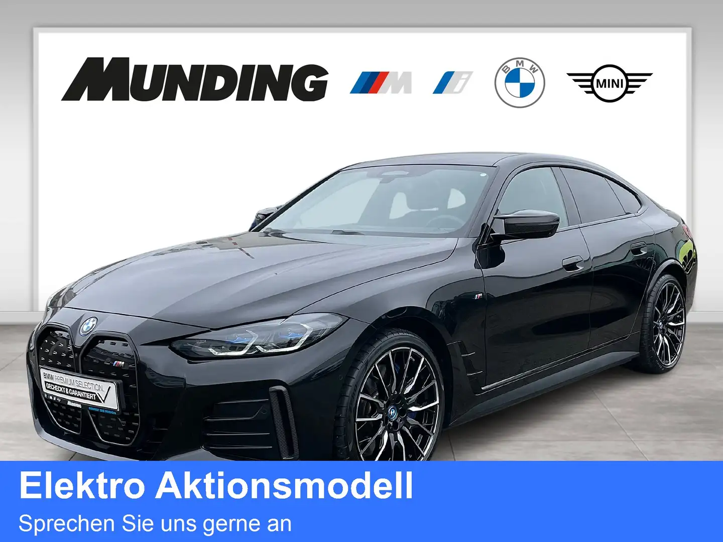 BMW i4 M50 A M-Sport Gran Coupé HK-HiFi|DAB|Komfortzg|Nav Zwart - 1