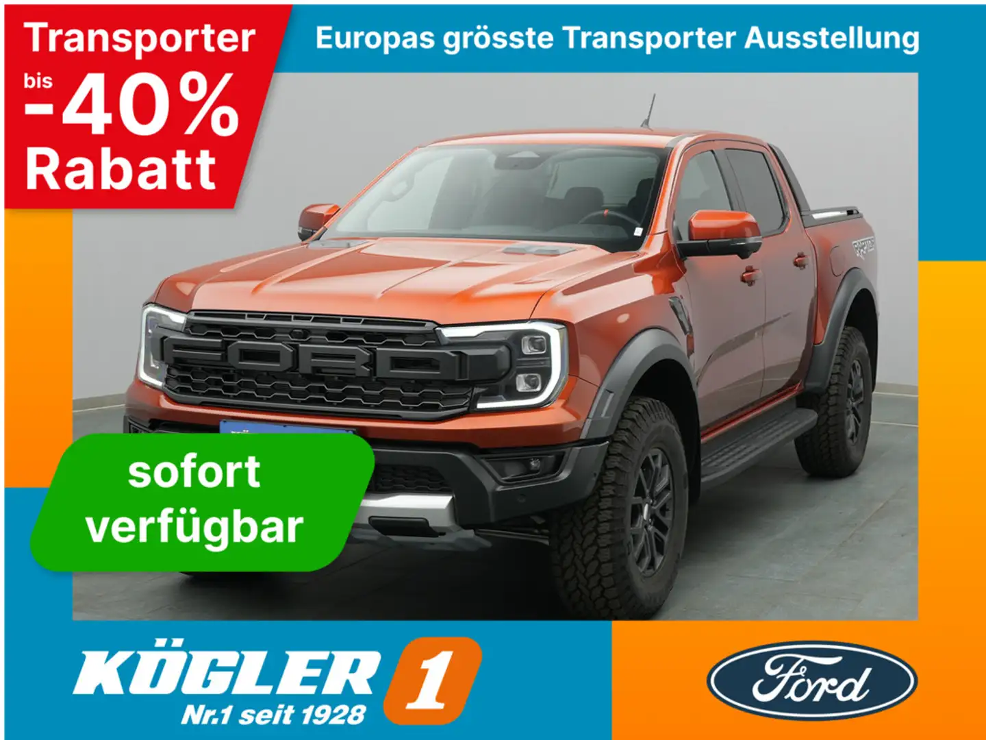 Ford Ranger Raptor Diesel/Standheiz./Raptor-P. Orange - 1