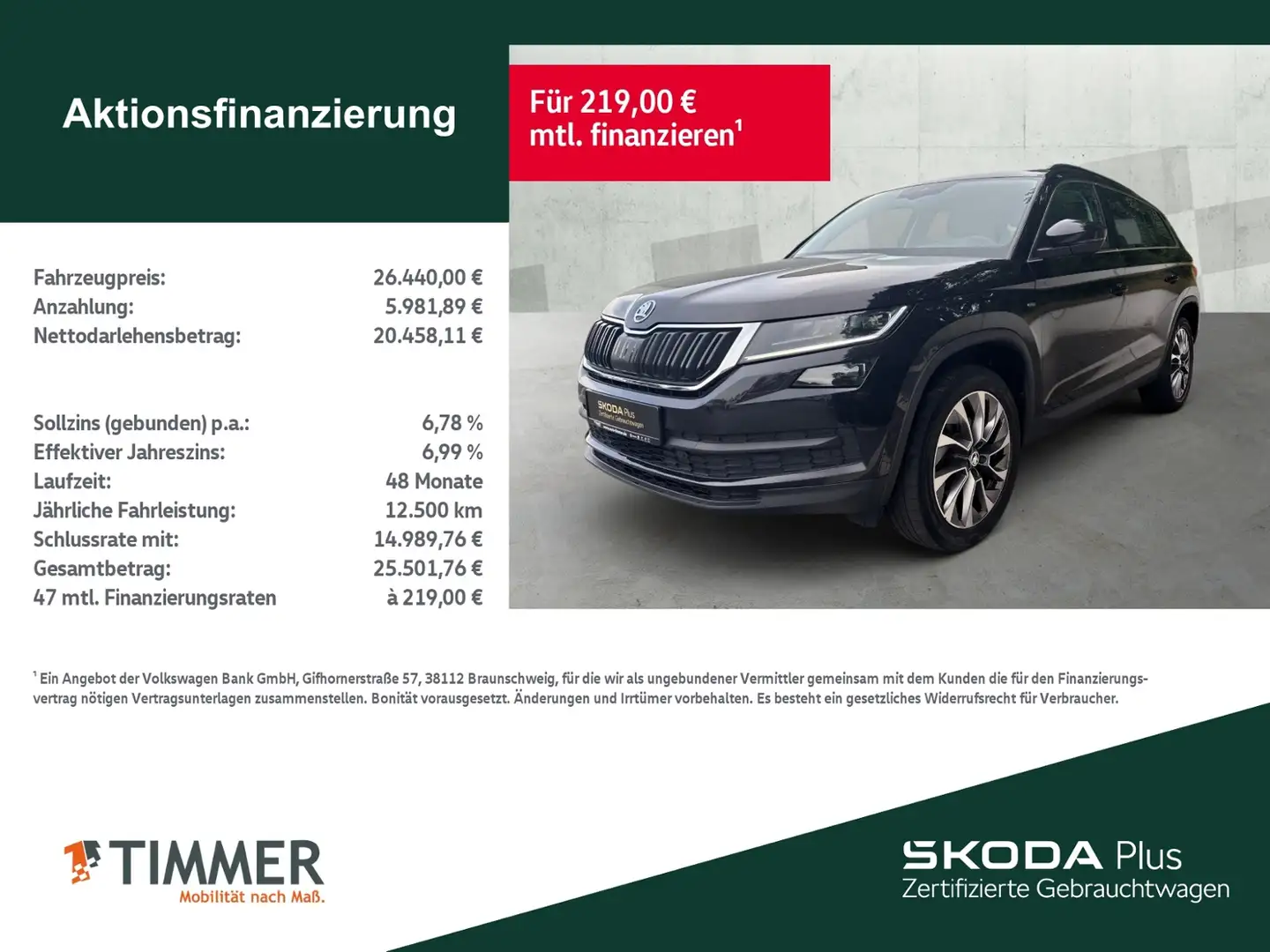 Skoda Kodiaq 2.0 TDI DSG Clever *LED *ACC *NAVI *SHZ *19" *APP Negro - 1