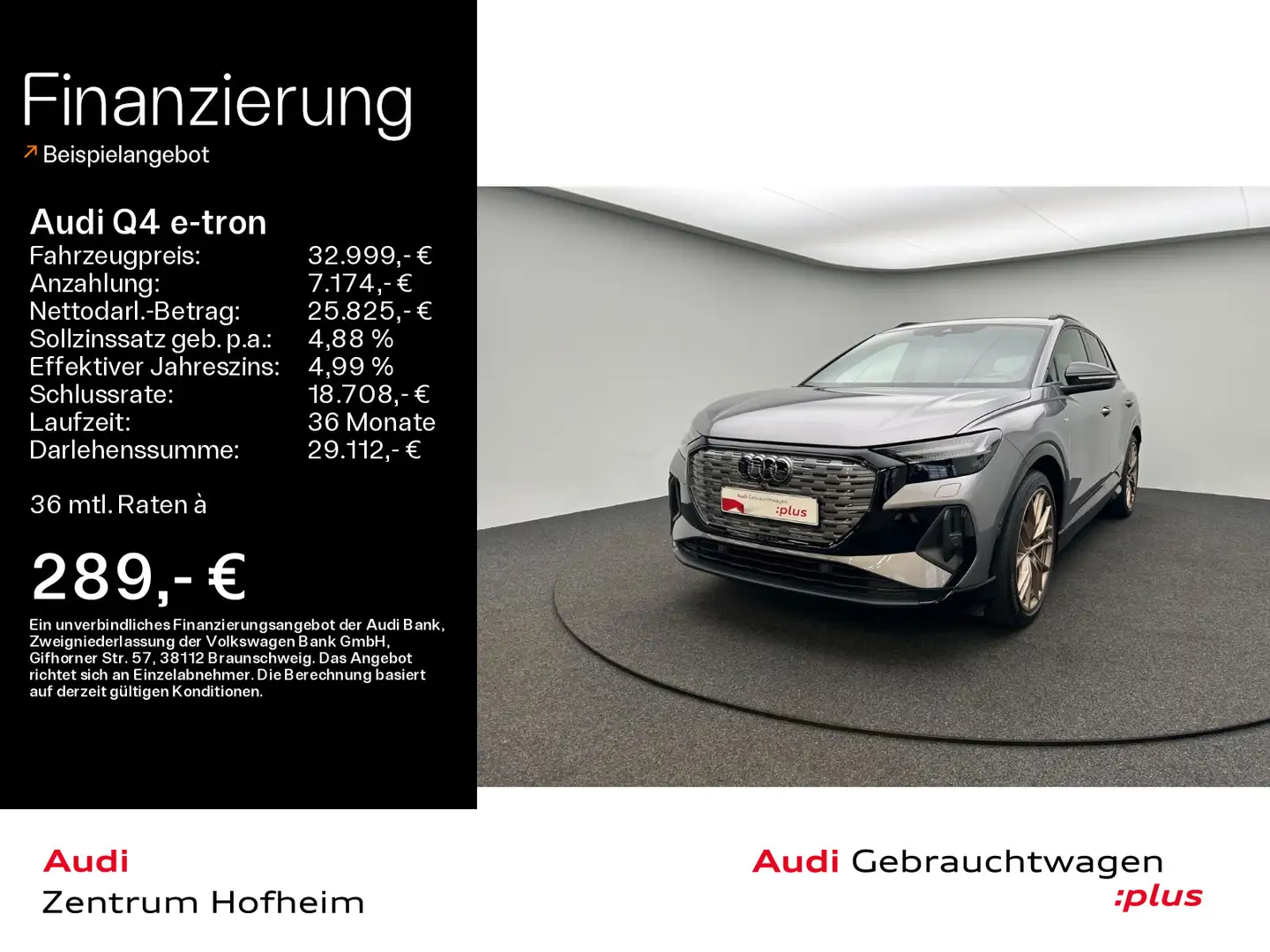 Audi Q4 e-tron 40 S line Edition One*Sonos*Matrix*S-S Grau - 1
