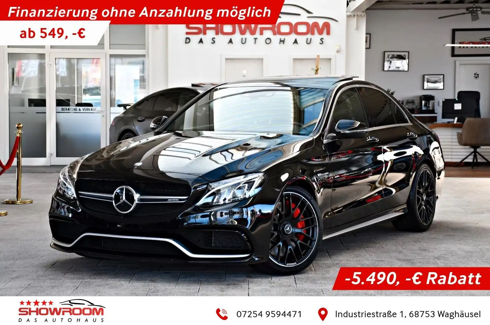 Mercedes-Benz C 63 AMG C 63 S AMG Performance Abgas Pano Driver's HUD Fekete - 1