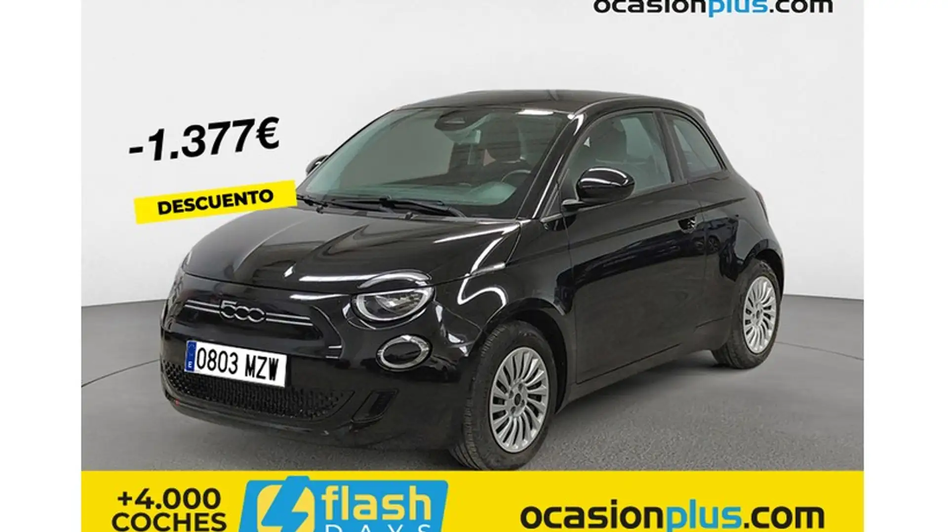 Fiat 500e 70Kw Action Negro - 1