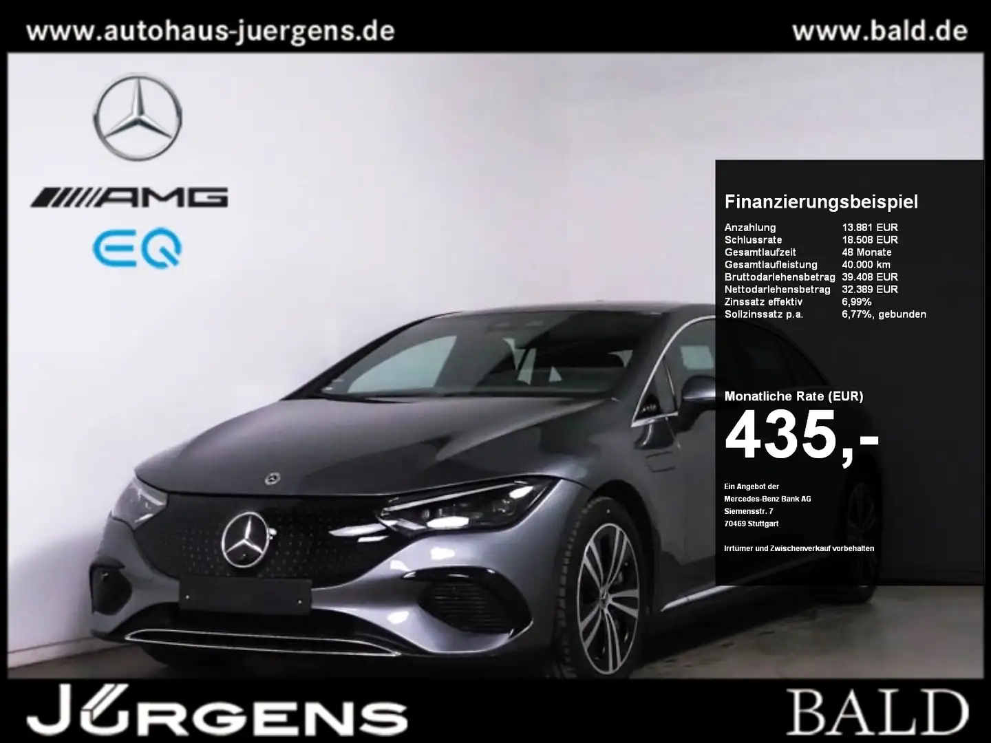 Mercedes-Benz EQE 300 ElectricArt/DIGITAL/360/Pano/Airm/Distr Gris - 1