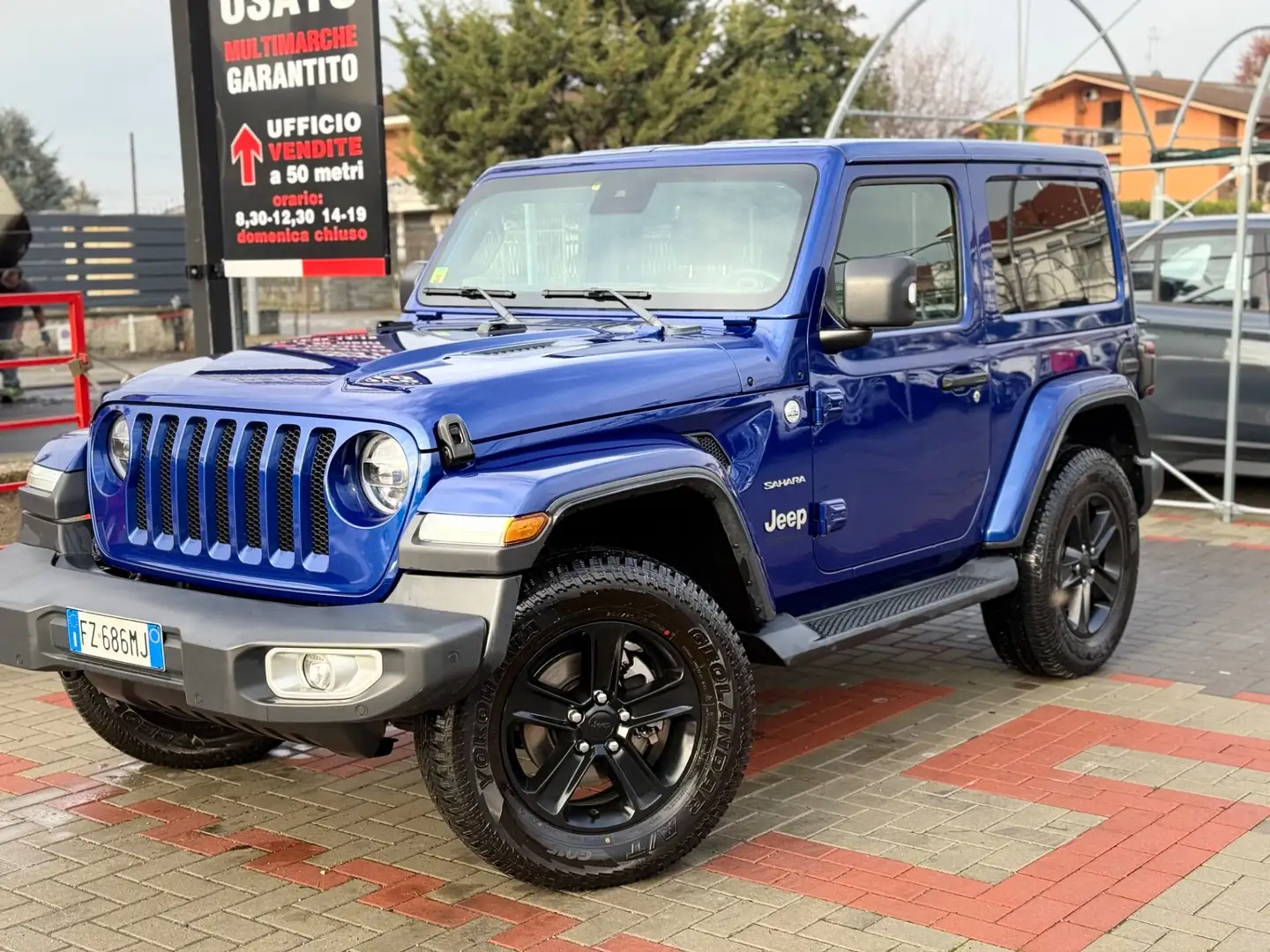 Jeep Wrangler Wrangler 2.2 Mjt II Sahara PASSO CORTO Blau - 2
