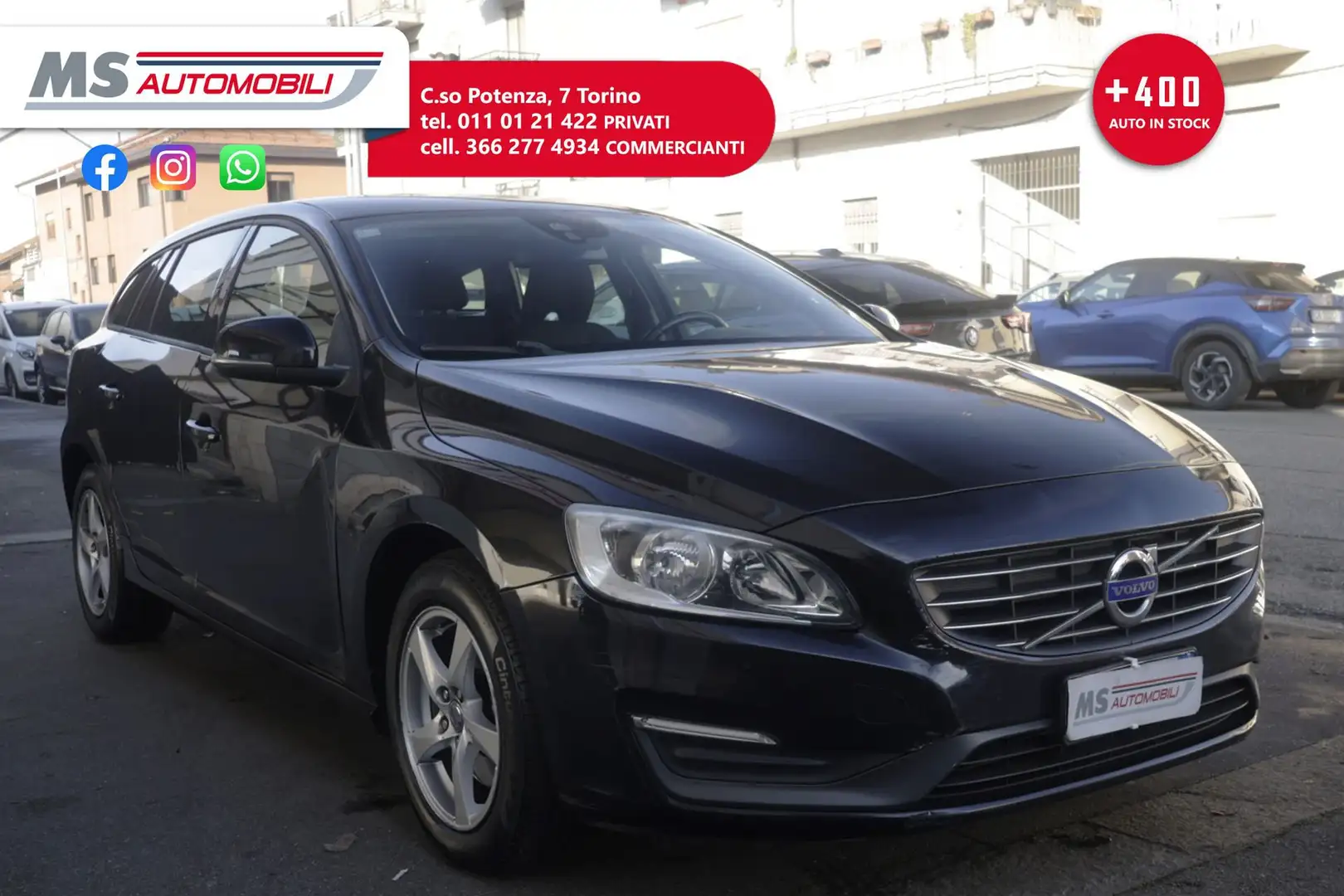 Volvo V60 Volvo V60 D2 1.6 Powershift R-design Momentum Uni Nero - 1