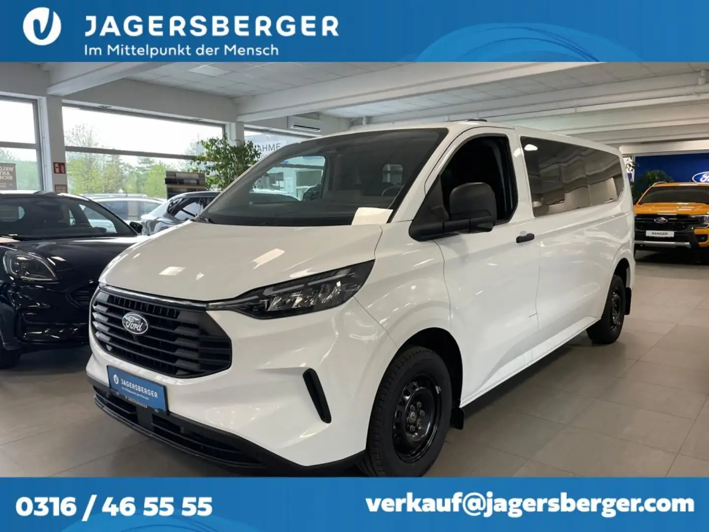 Ford E-Transit Transit Custom Kombi 2,0 EcoBlue L2H1 320 AWD Tren Weiß - 1