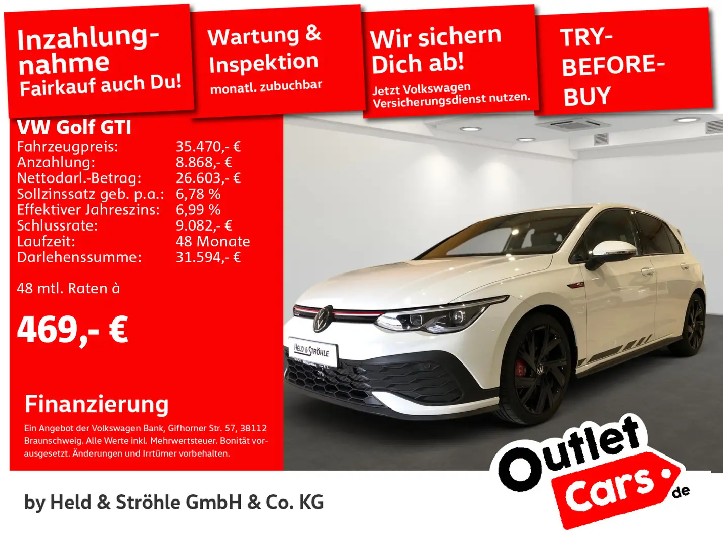 Volkswagen Golf GTI Clubsport 2.0 TSI DSG 18 ACC LED+ NAVI Weiß - 1
