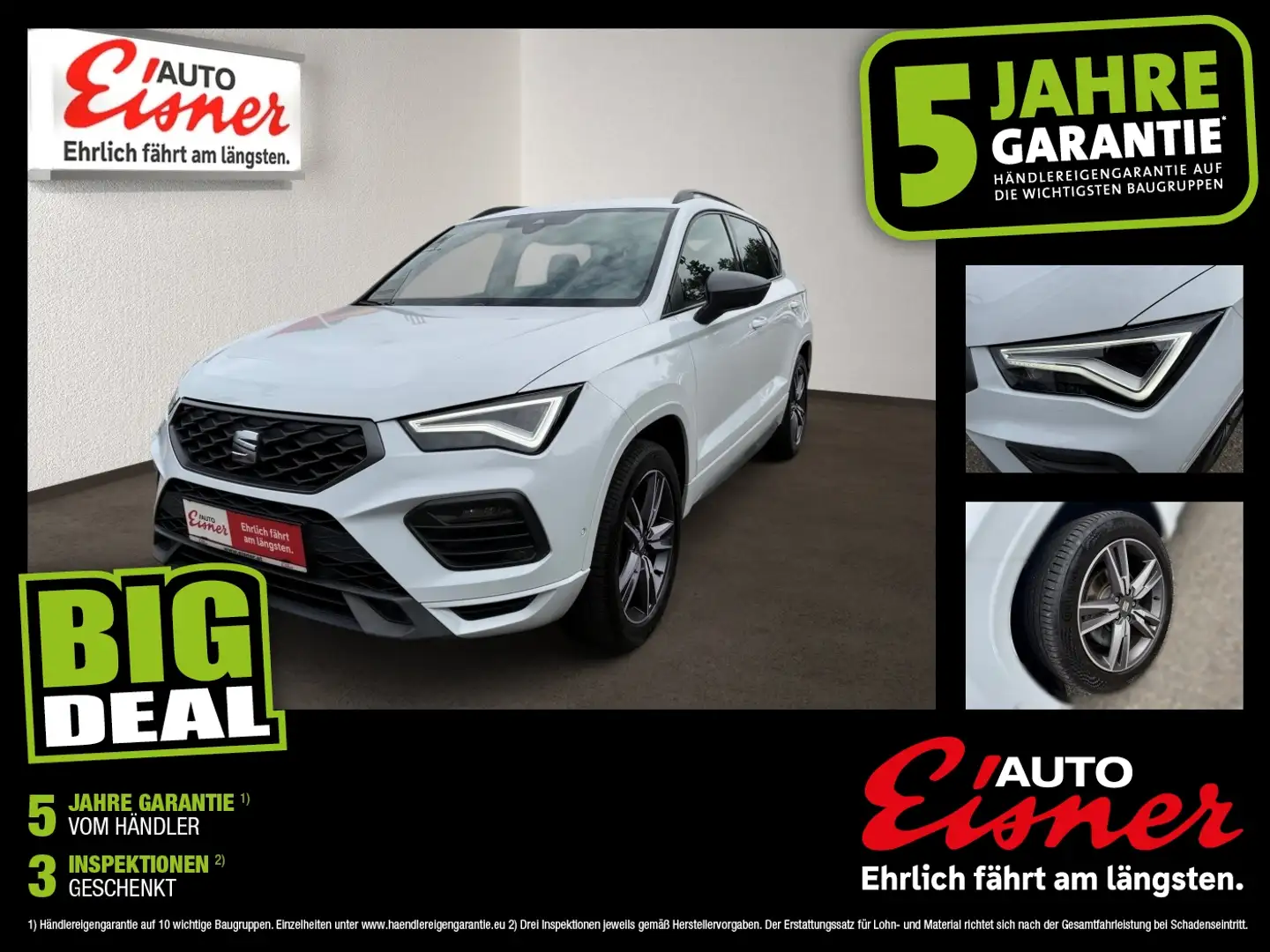 SEAT Ateca 2.0 FR 4WD TDI DSG 18'' Aluräder '' Performance Co Weiß - 1