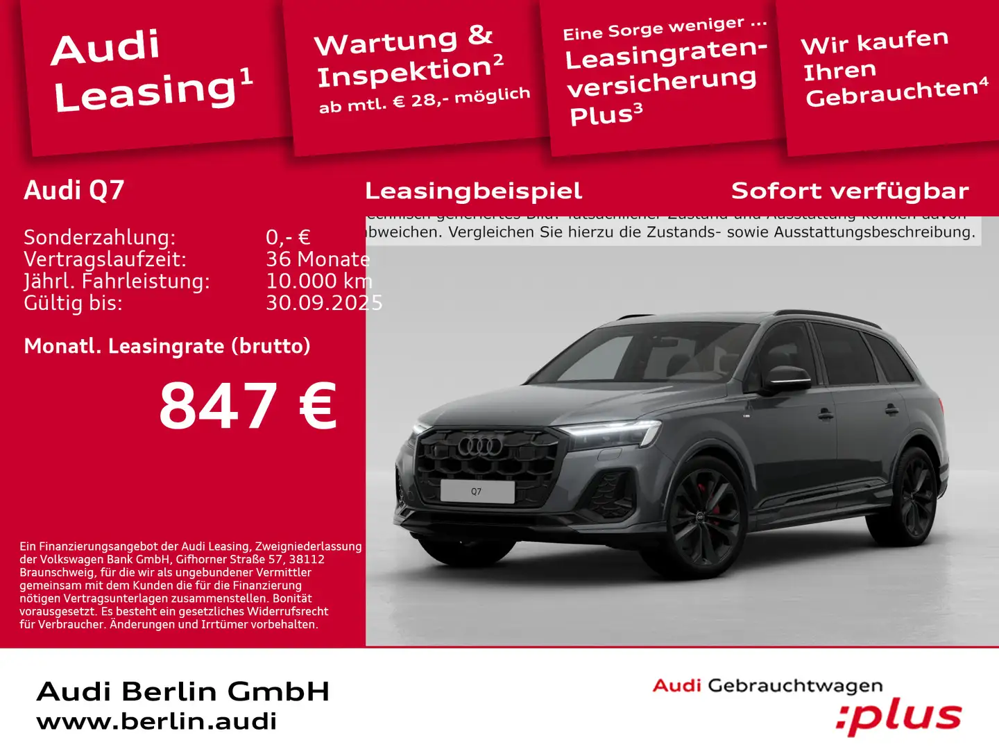 Audi Q7 S line 45 TDI qu. tiptr. Grau - 1