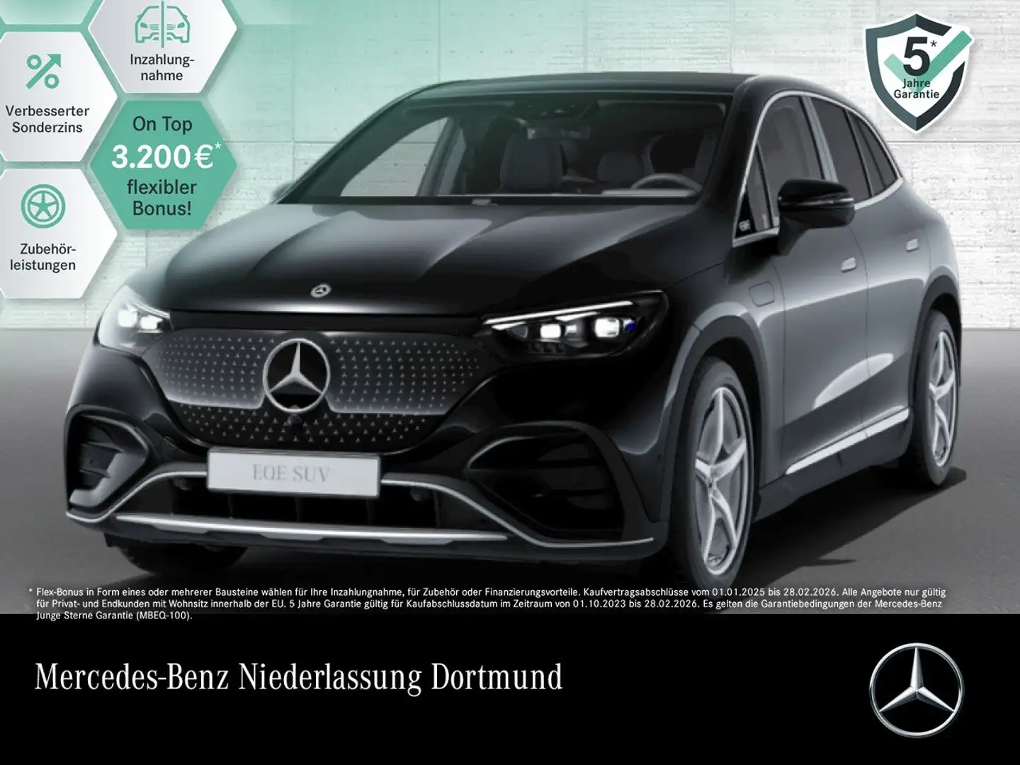 Mercedes-Benz EQE SUV EQE 500 4M AMG+PANO+360+AHK+BURMESTER+KEYLESS Schwarz - 1