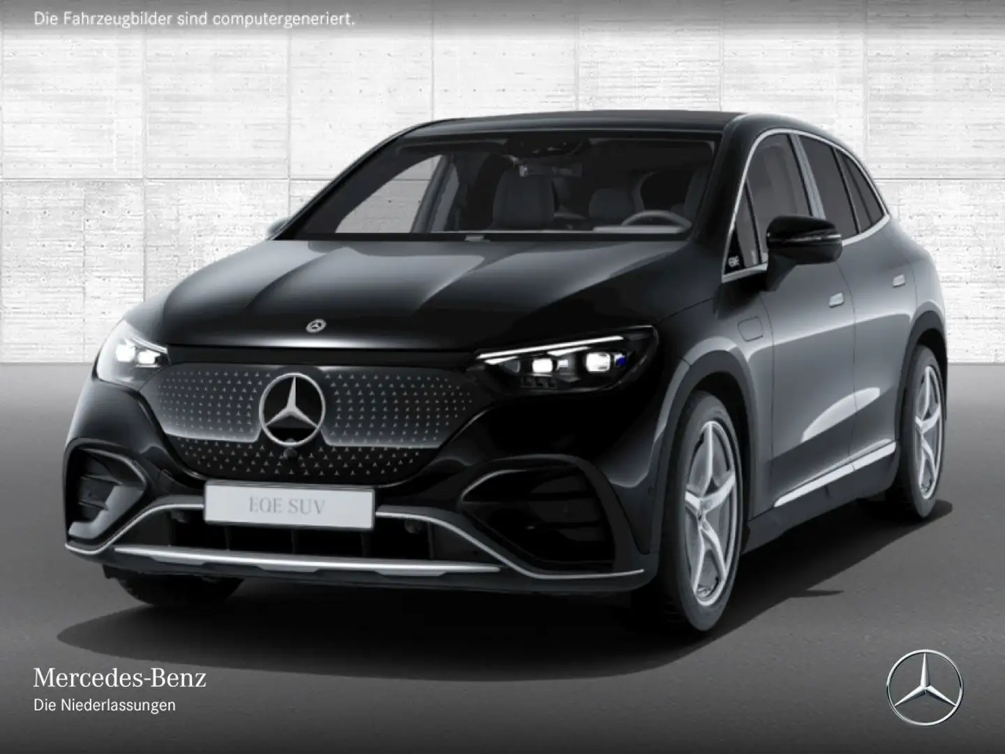 Mercedes-Benz EQE SUV EQE 500 4M AMG+PANO+360+AHK+BURMESTER+KEYLESS Schwarz - 2