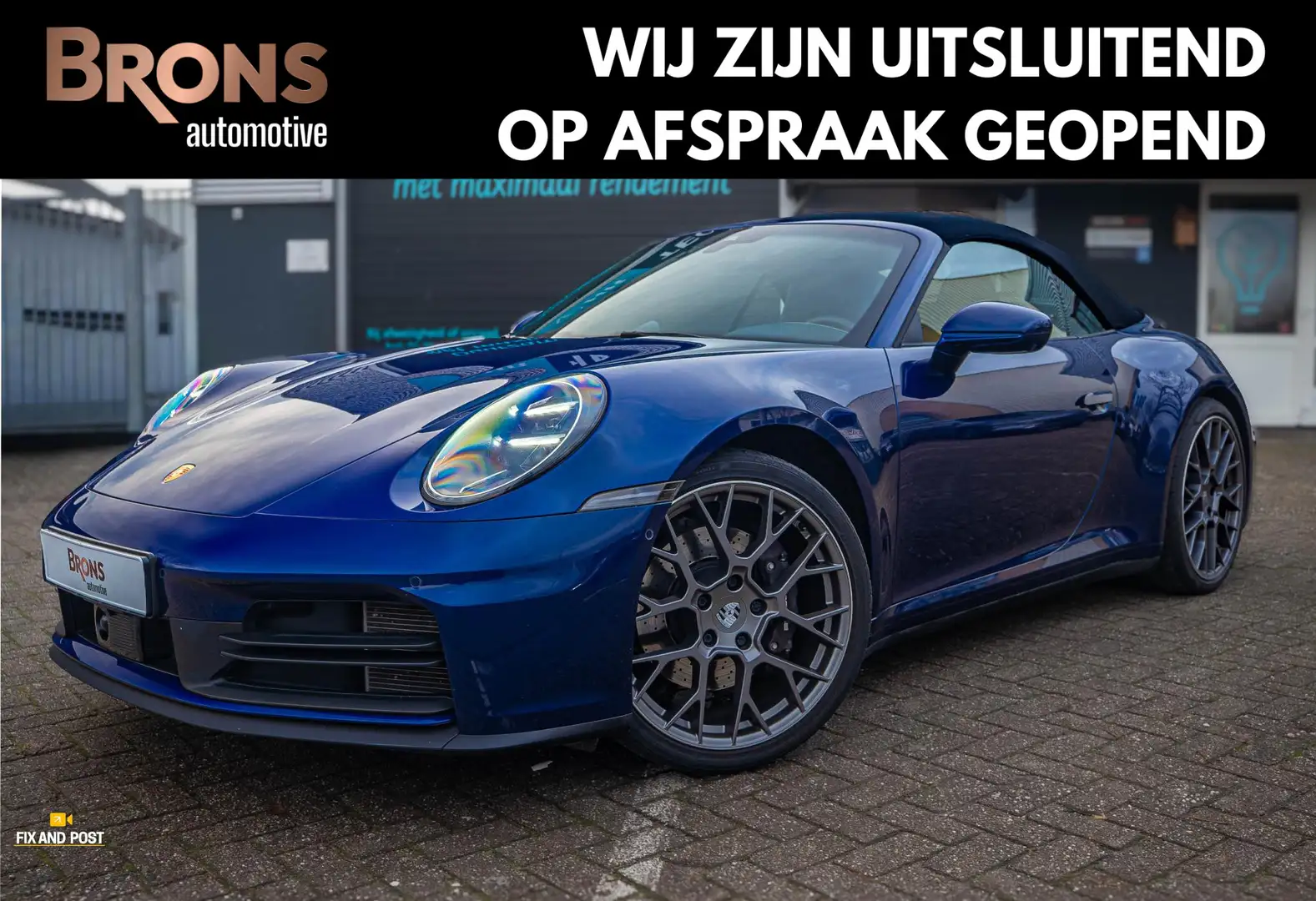 Porsche 992 Cabrio 3.0 Carrera Stoel koeling l Sport uitlaat l Bleu - 1