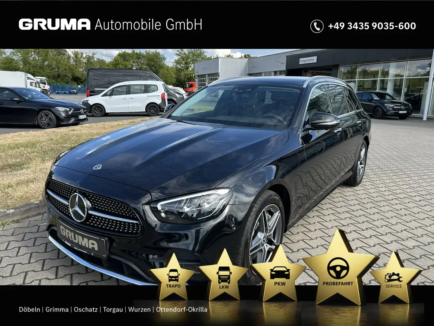 Mercedes-Benz E 450 E 450 4M T AMG+AHK+Standhzg.+KeyGo+CarPlay+360°+ Zwart - 1