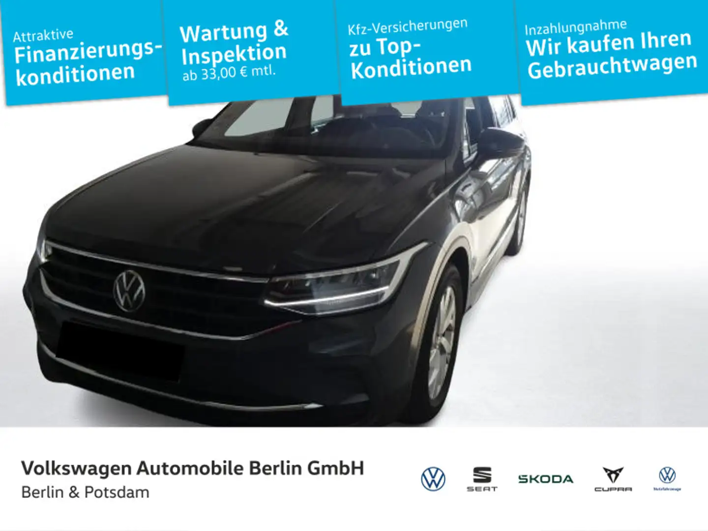 Volkswagen Tiguan 1.5 TSI DSG Life Navi P-Dach R-Kam LED Grigio - 1